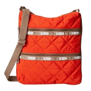New LeSportsac Kylie Orange Quilted Crossbody Bag